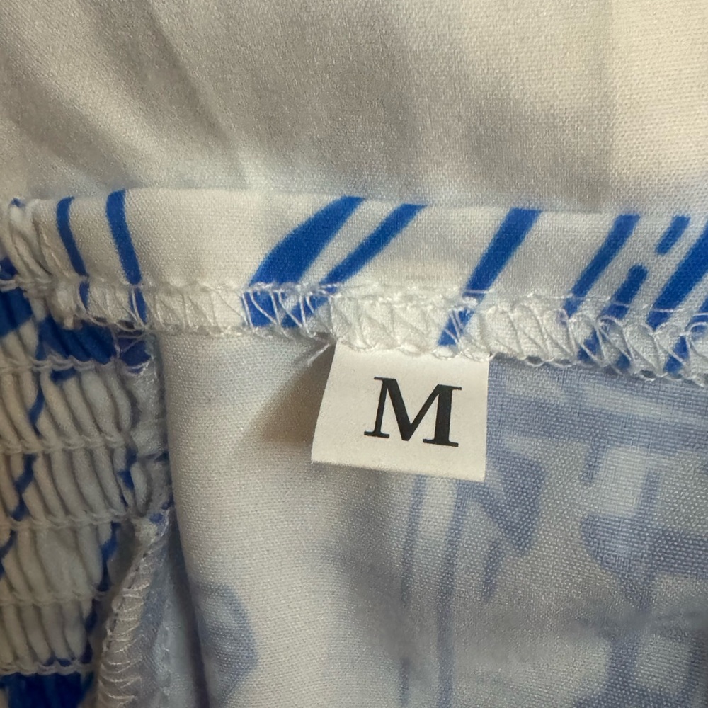 Strapless Blue and White Dress - Picture 6 of 7